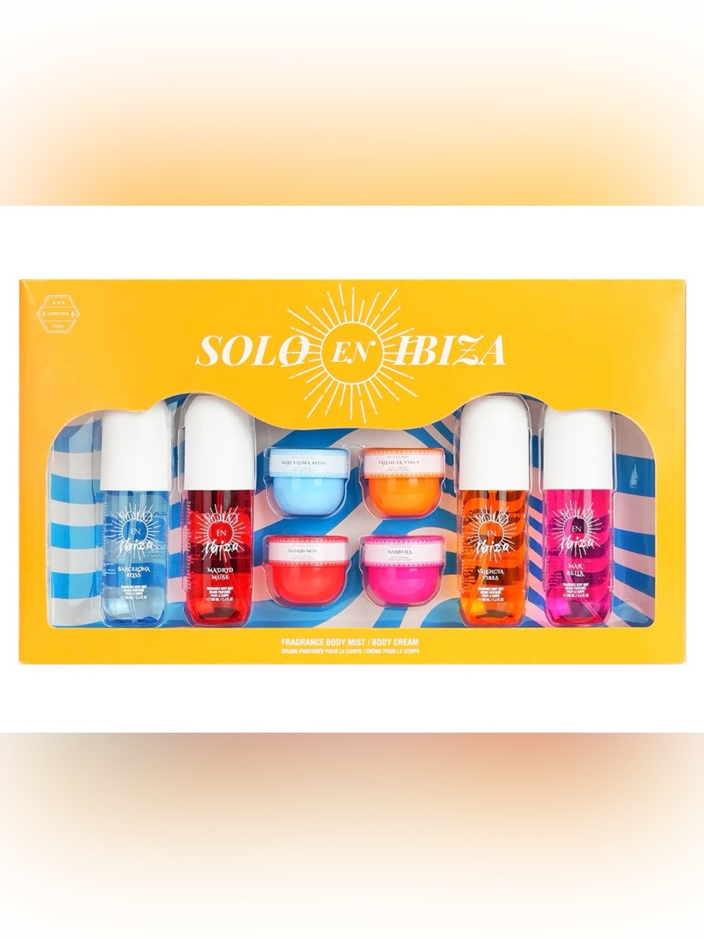 SOLO EN IBIZA- 8 piece Body Mist & Body Cream Gift Set